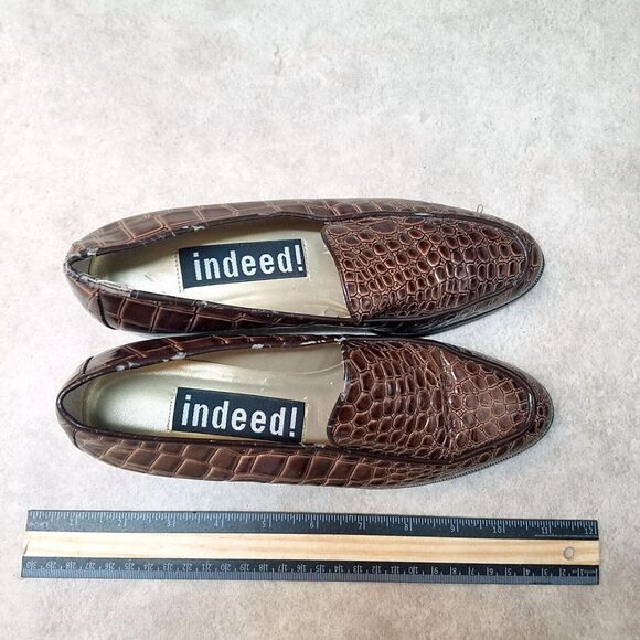 Indeed Womens Carrie Size 7 Brown Animal Skin Print Slip On Loafers - Picture 7 of 10